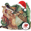 Merry Christmas, Sacred Time Greetings and Happy Holidays from Moon Design Santahat RQ